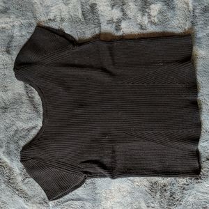 Zara knit black crop top